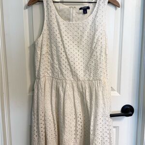 Old Navy Cream Eyelet Mini Dress